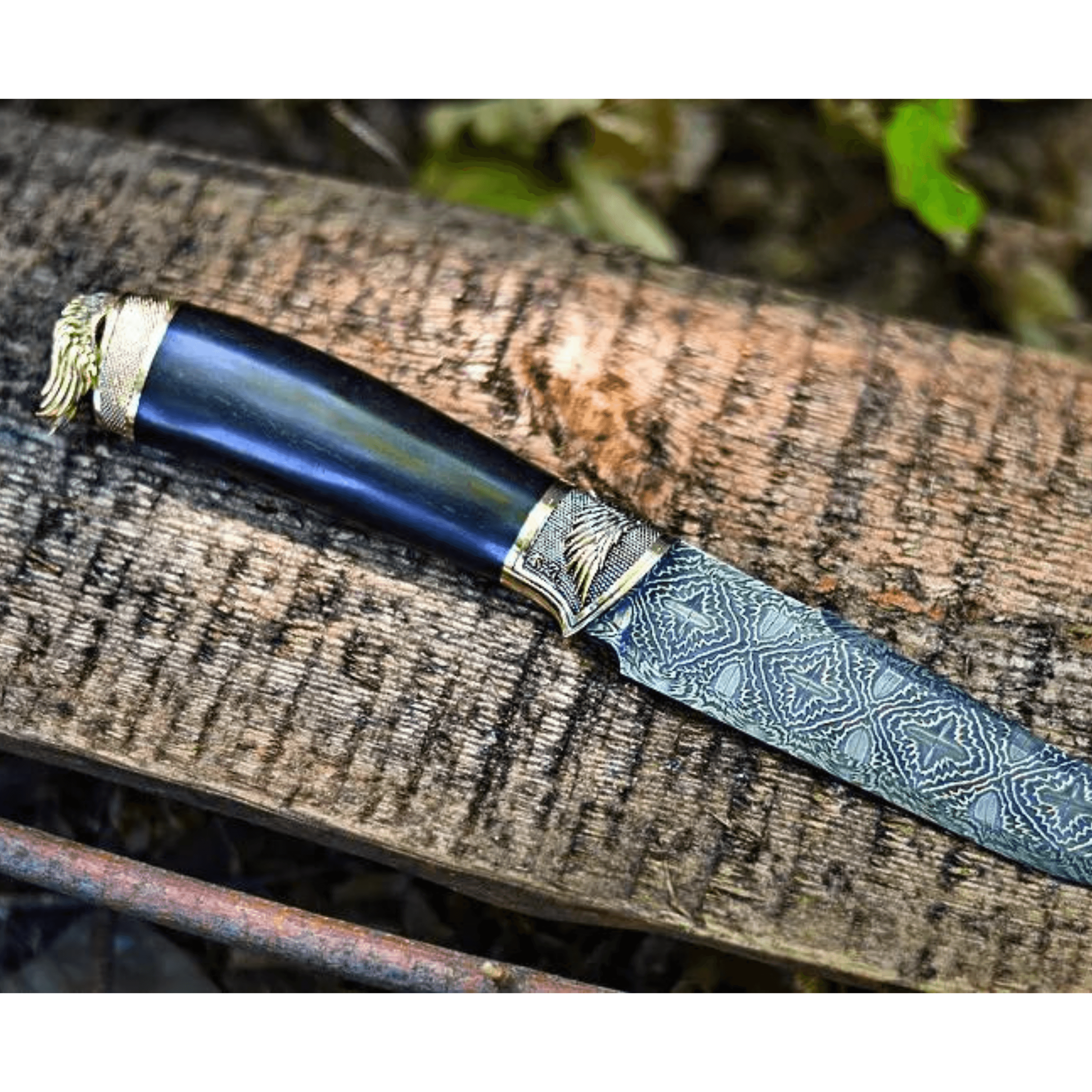 Handmade Carved Hunting Knife "Archangel"