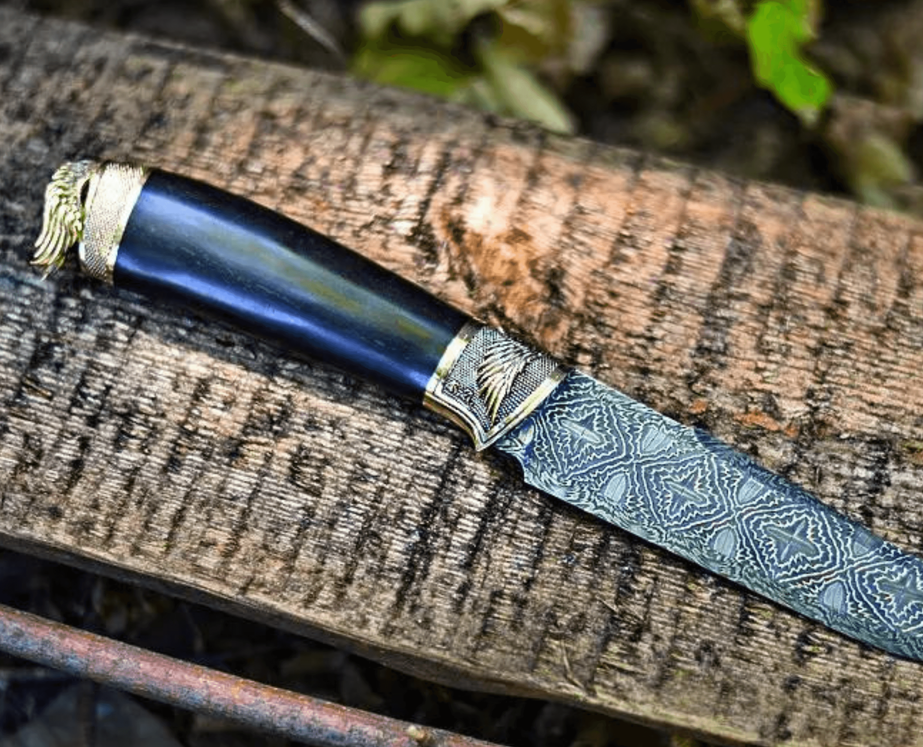 Handmade Carved Hunting Knife "Archangel"