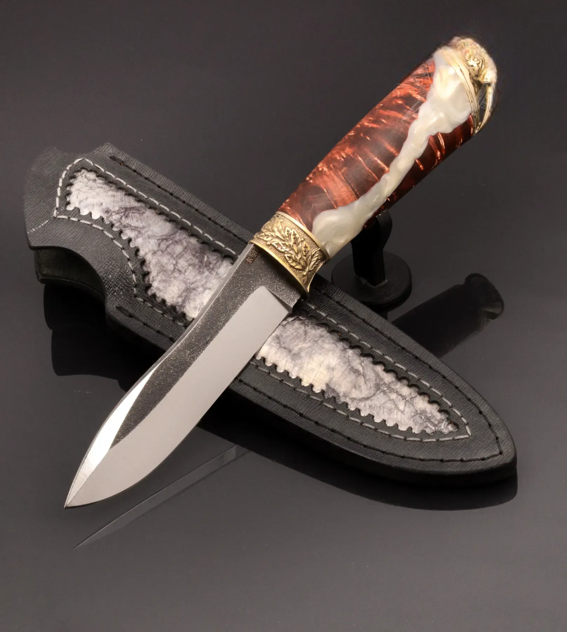 Exclusive Designer Handmade Knife with Hybrid Handle - Elegant Knives