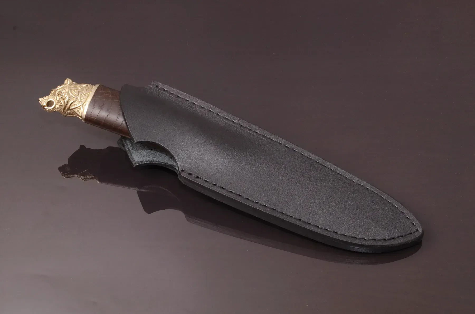 Handmade Knife with Walnut Handle and N690 Stainless Steel Blade