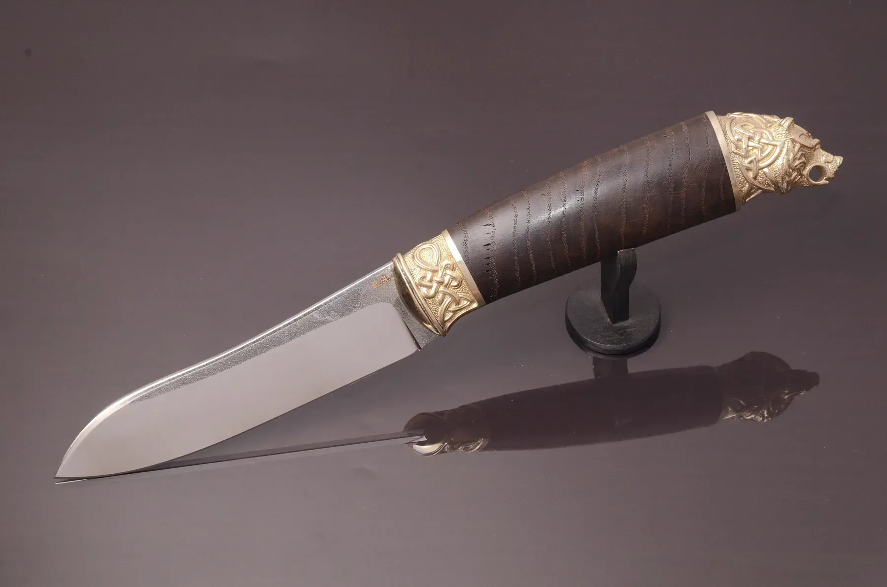 Handmade Knife with Walnut Handle and N690 Stainless Steel Blade