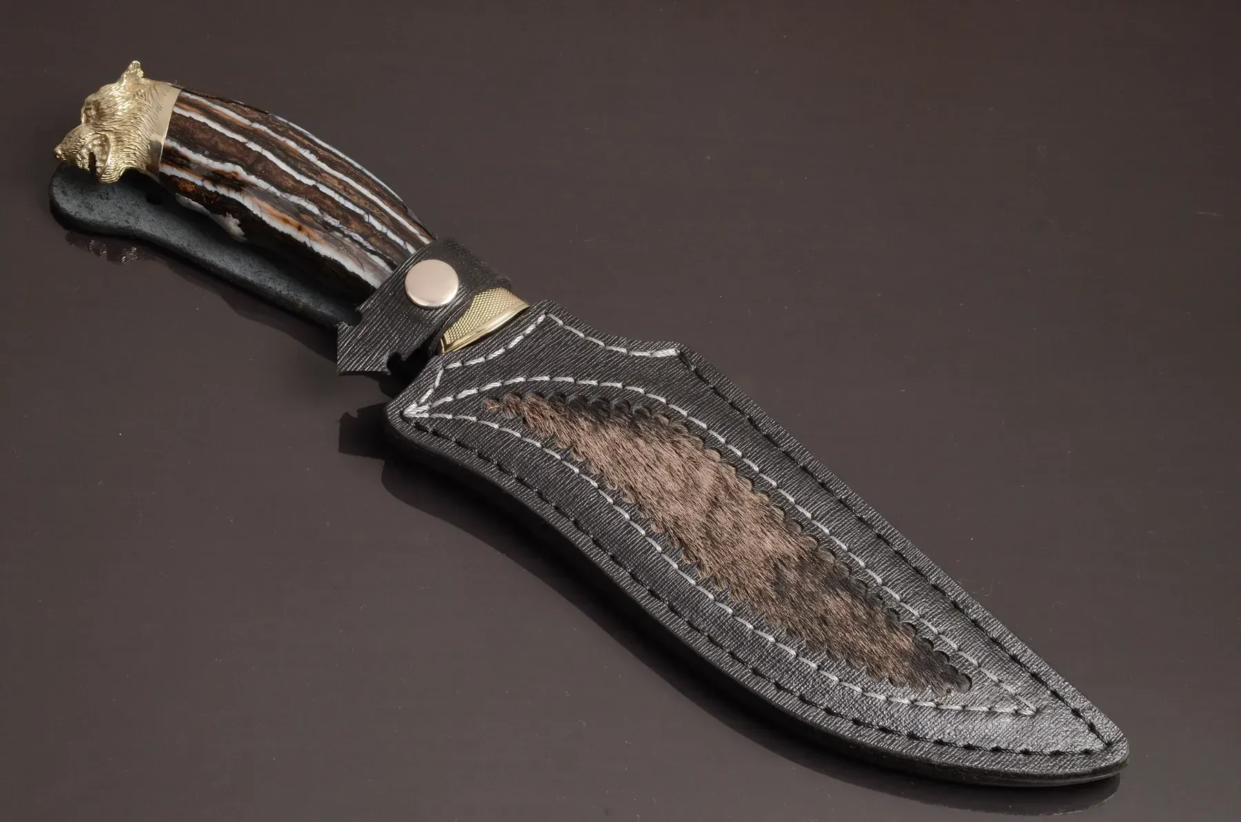 Exclusive Luxury Collectible Knife with Mammoth Tooth Handle