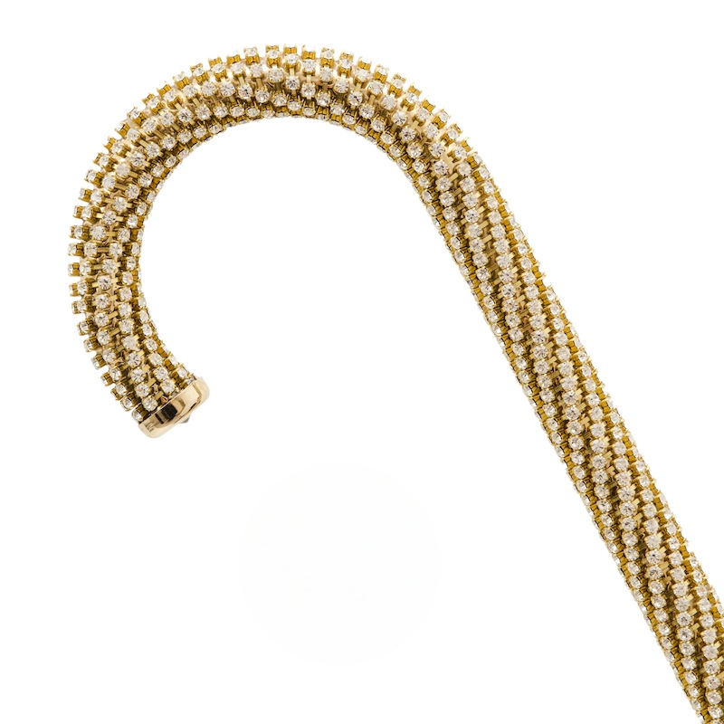 Luxury Walking Cane with Swarovski Crystals – Handmade in Italy