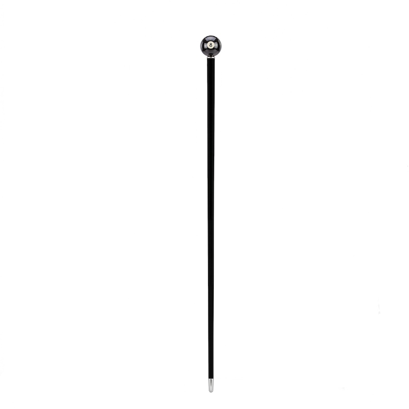 Luxury Billiard 8-Ball Handmade Walking Cane with Resin Handle
