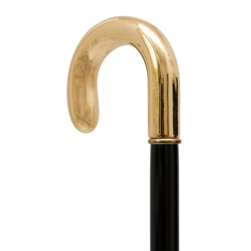 Luxury Gold Walking Cane with Gilt Resin Handle – Handmade in Italy
