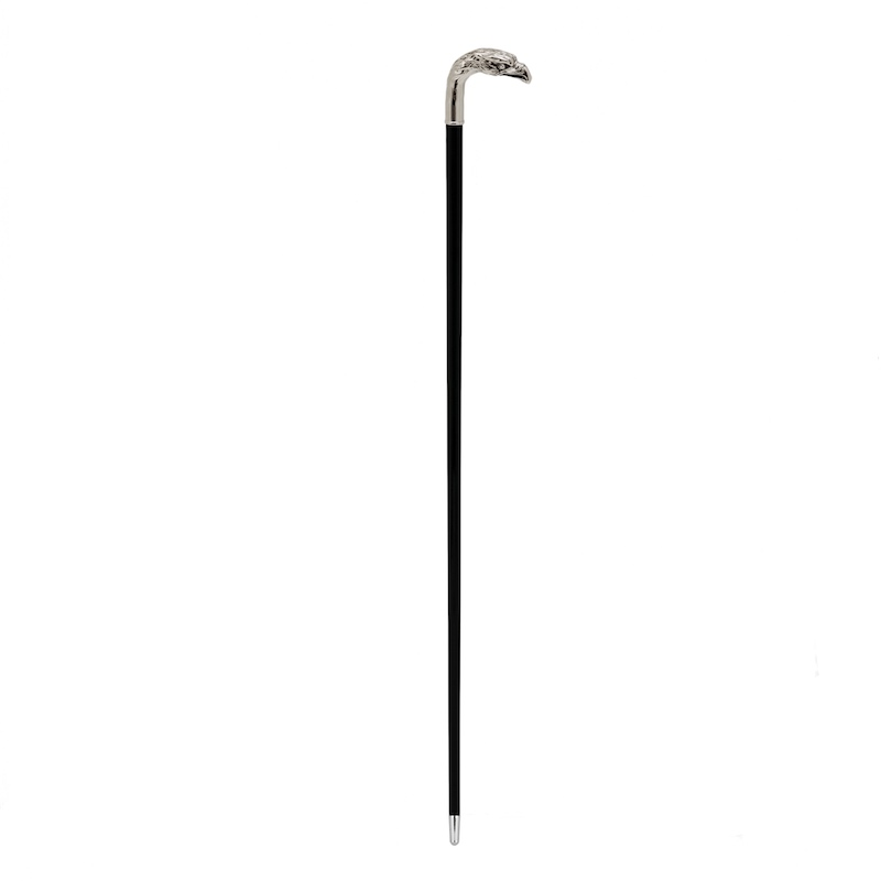 Luxury Silver Eagle Handmade Walking Cane with Metal Handle