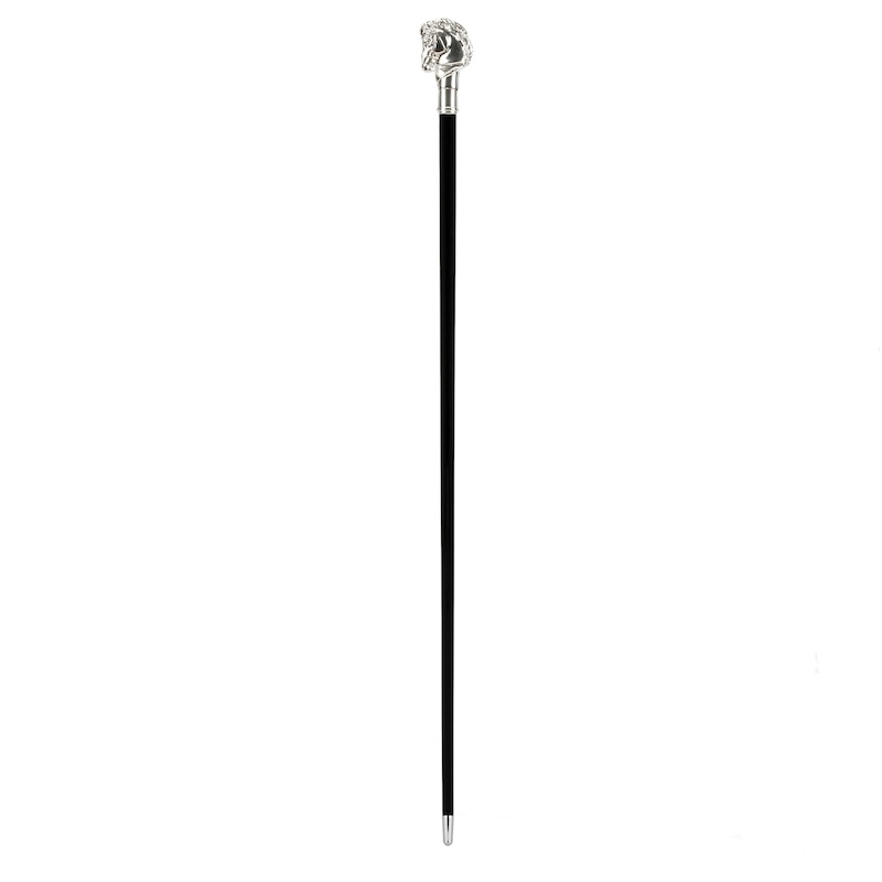 Luxury Silver Horse Handmade Walking Cane with Metal Handle