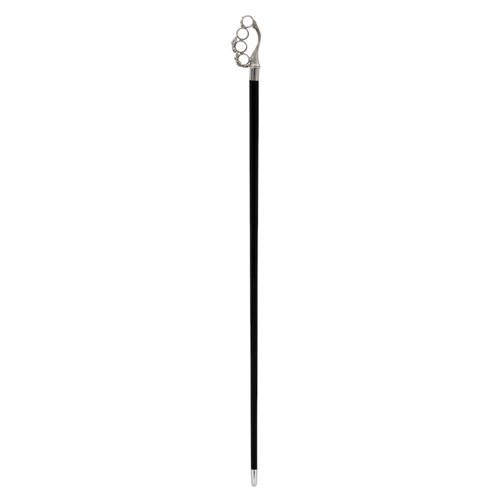 Luxury Brass Knuckle Walking Cane with Swarovski Crystals – Handmade