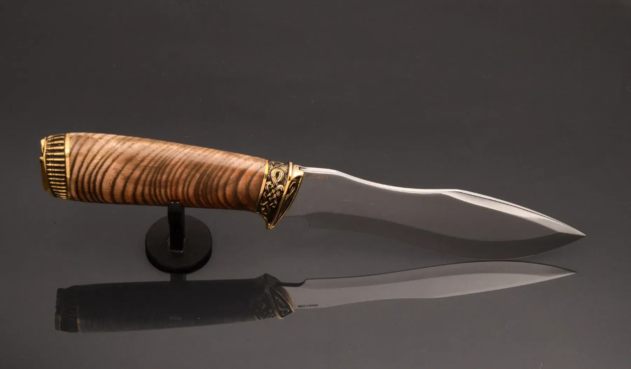 Unique Handmade Knife 50X14MF Stainless Steel with Ash Wood Handle