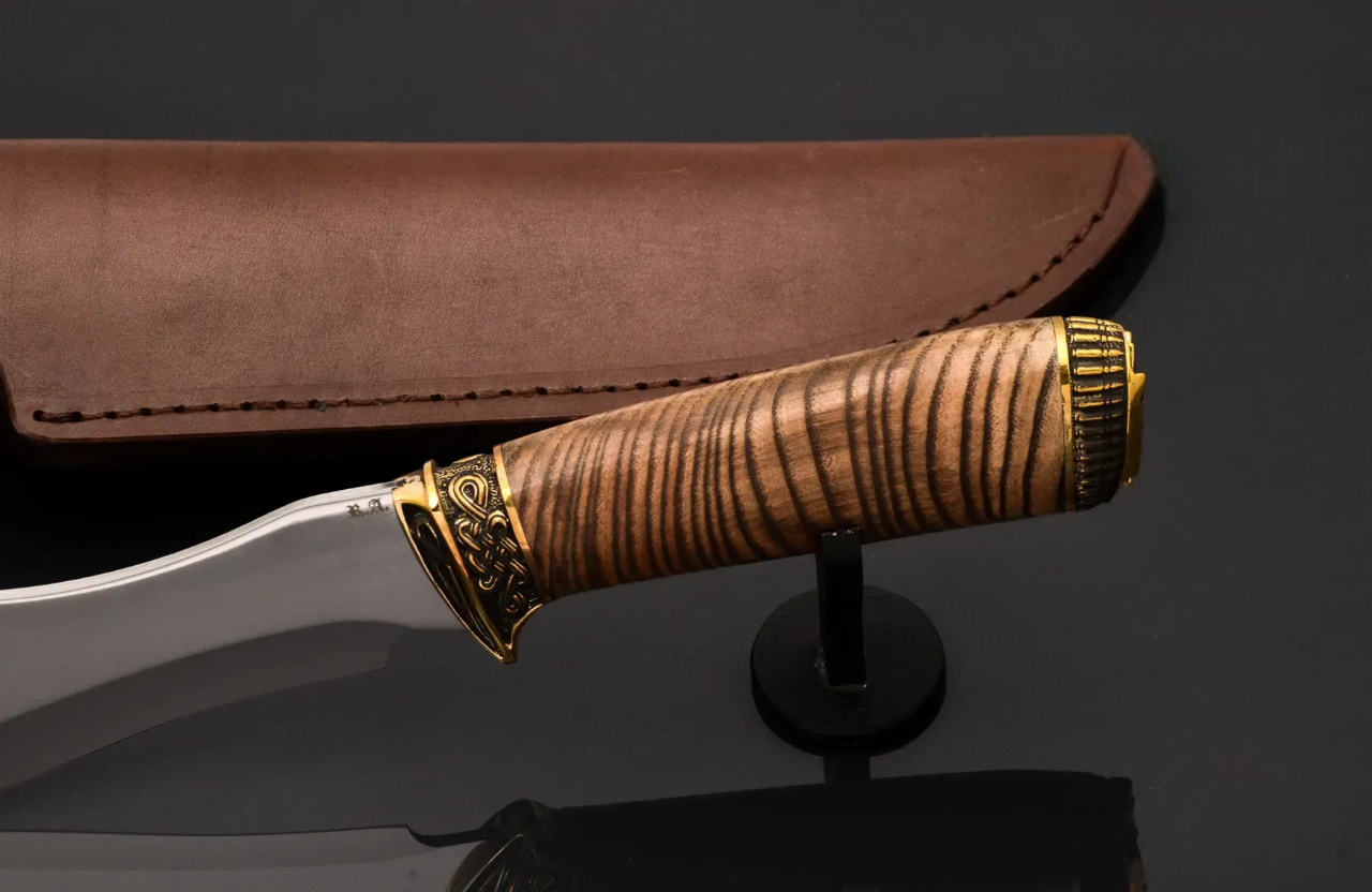 Unique Handmade Knife 50X14MF Stainless Steel with Ash Wood Handle