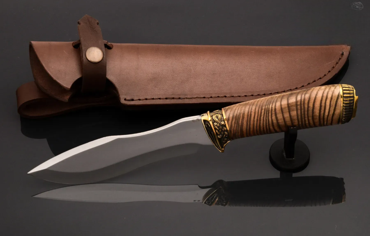 Unique Handmade Knife 50X14MF Stainless Steel with Ash Wood Handle