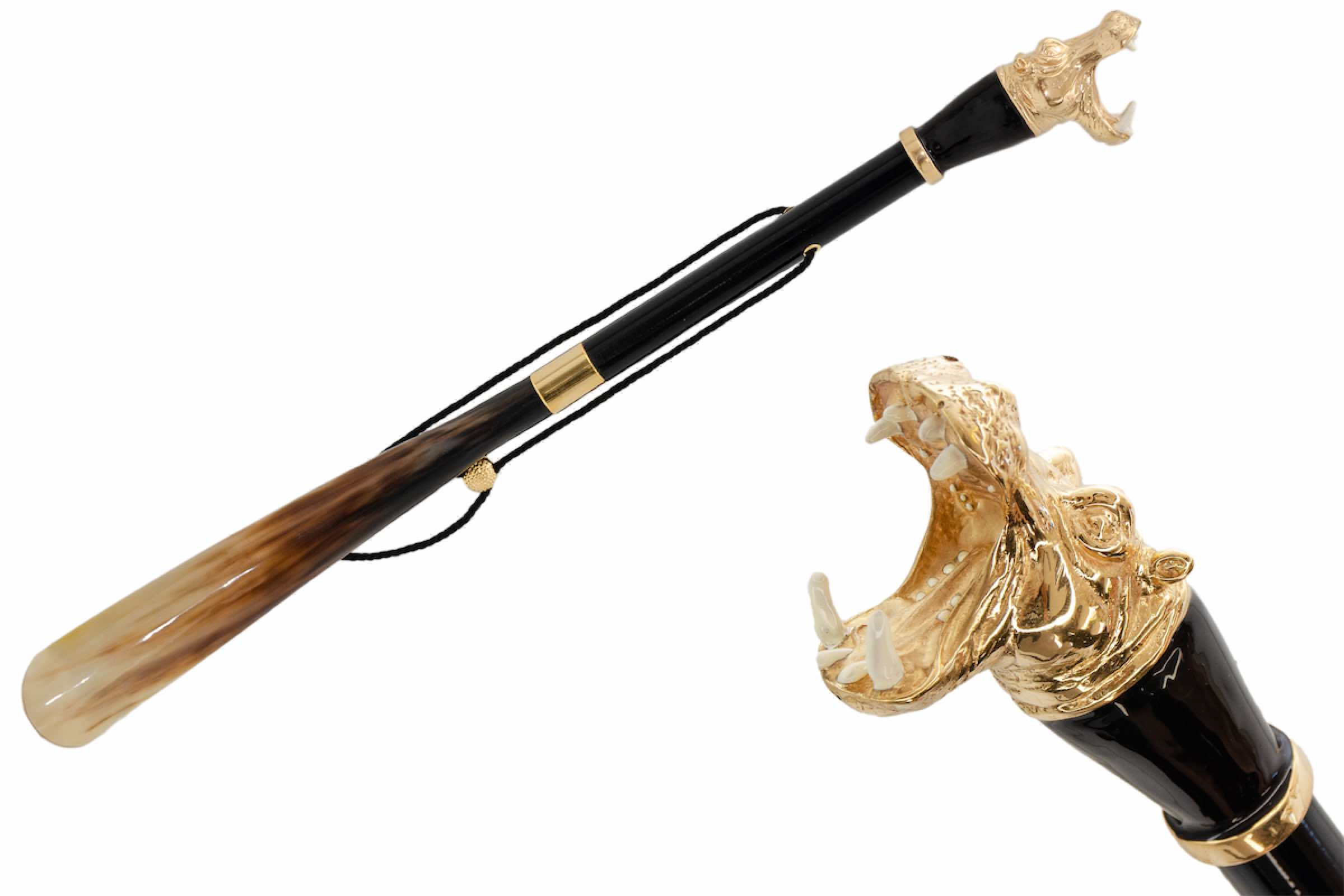 Designer Hippopotamus Handle Shoehorn – Handmade in Italy