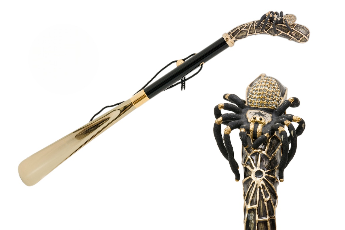 Chic Luxury Swarovski Spider Shoehorn – Handmade in Italy