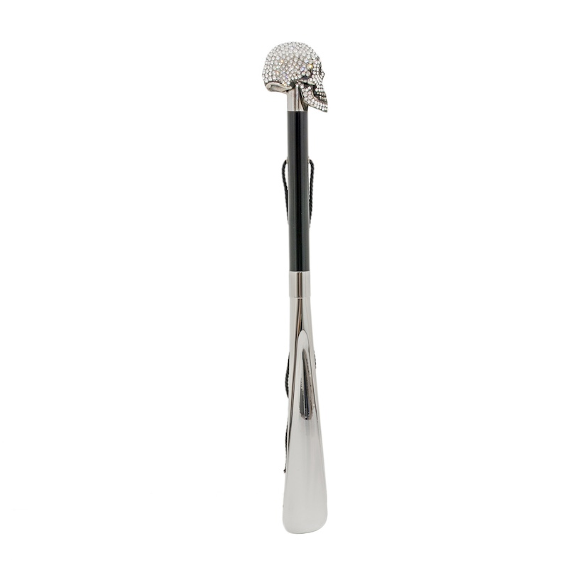 Designer Swarovski Skull Handle Shoehorn – Handmade in Italy