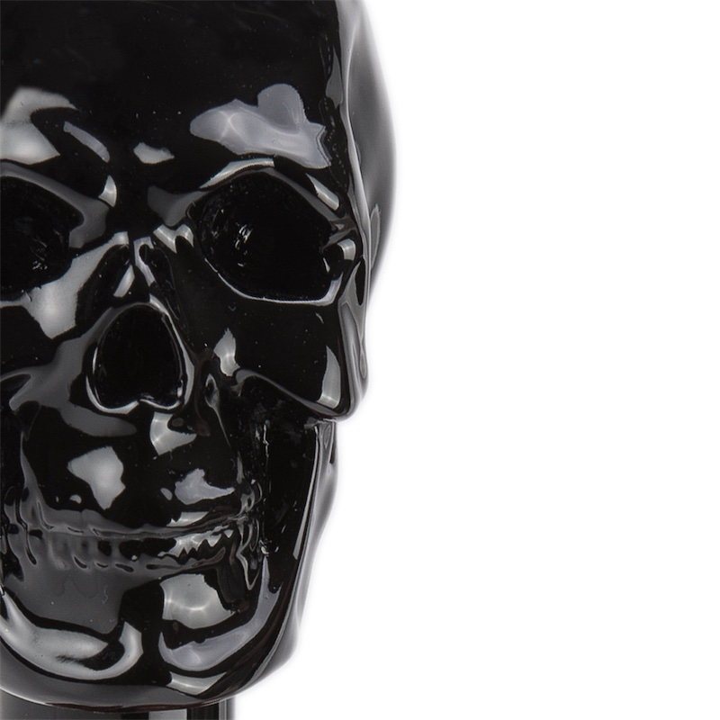 Luxury Black Skull Handle Shoehorn – Handmade in Italy