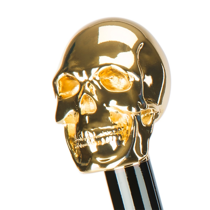 Gold Skull Gilt Resin Handle Shoehorn – Handmade in Italy