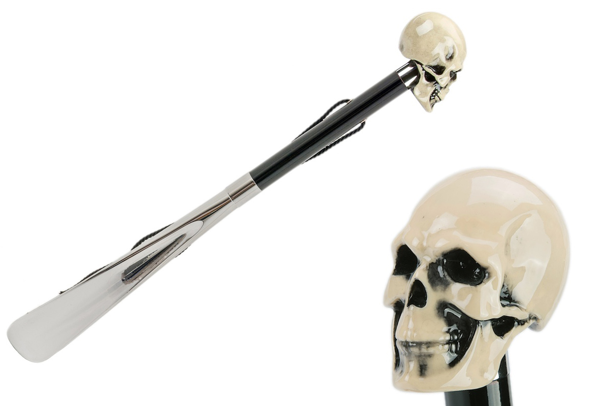 Exclusive Design Bone Skull Shoehorn – Handmade in Italy