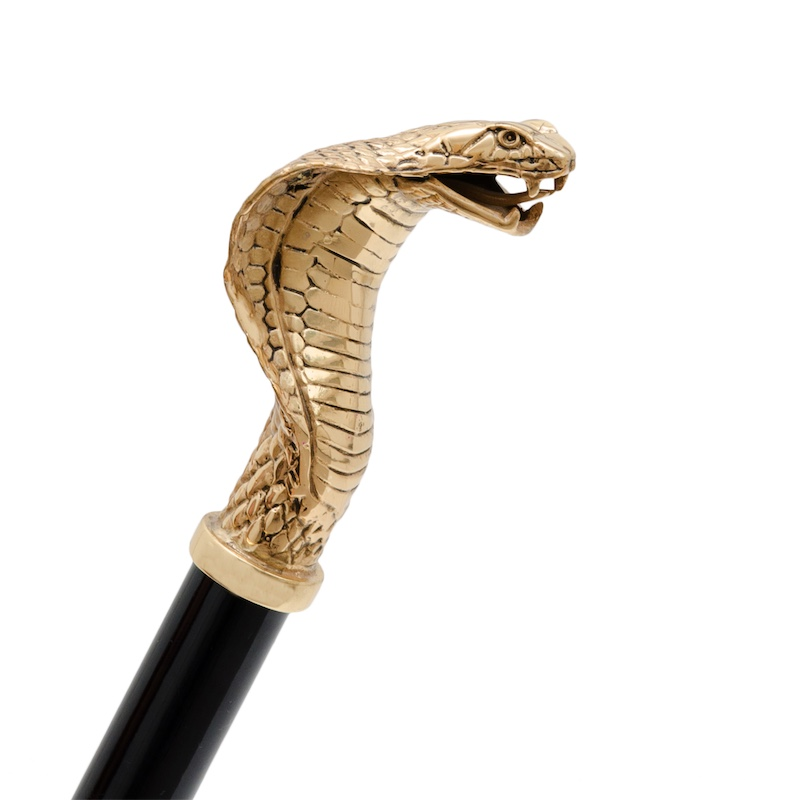 Golden Cobra Brass Handle Shoehorn – Handmade in Italy