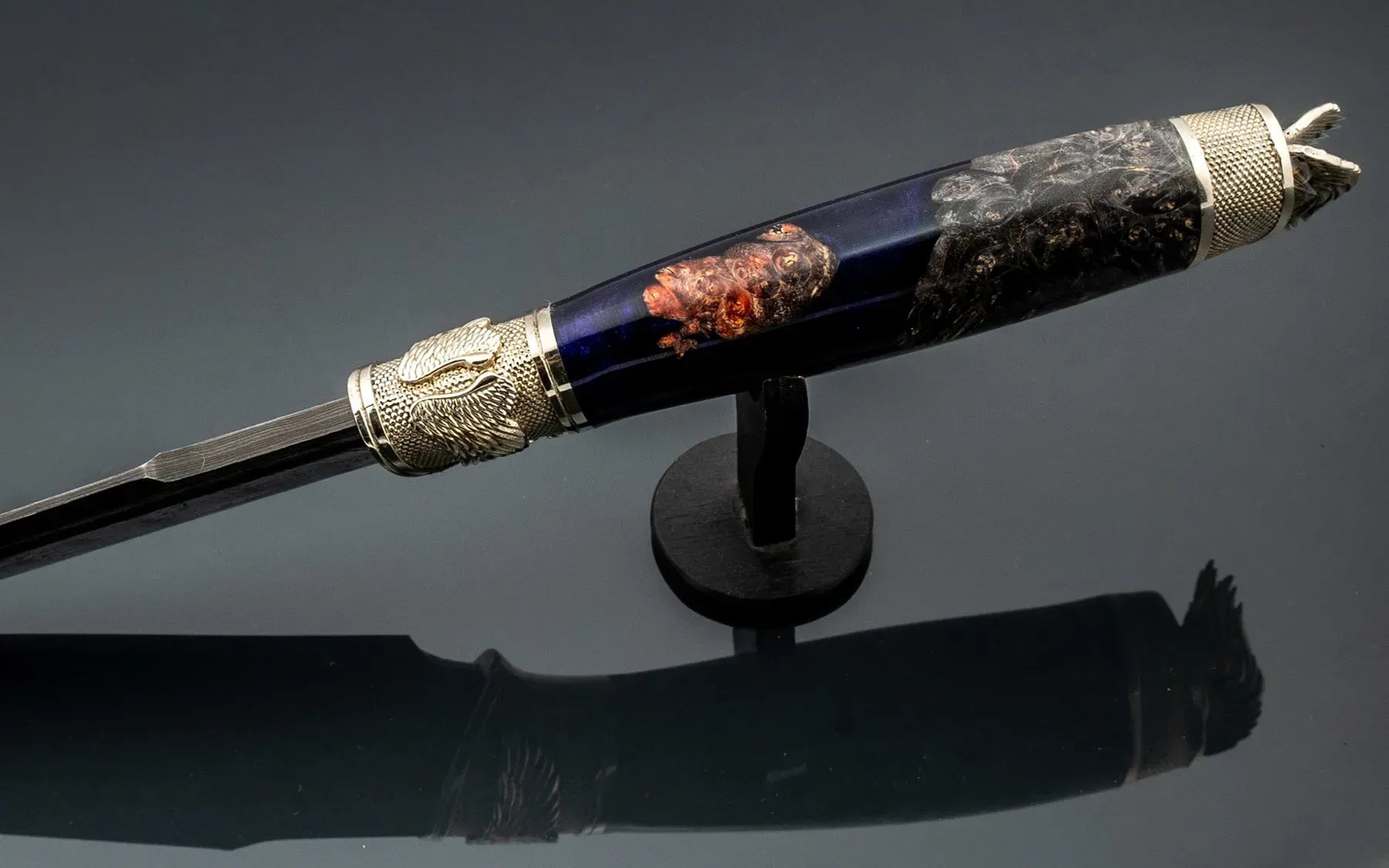 epoxy burl wood art object