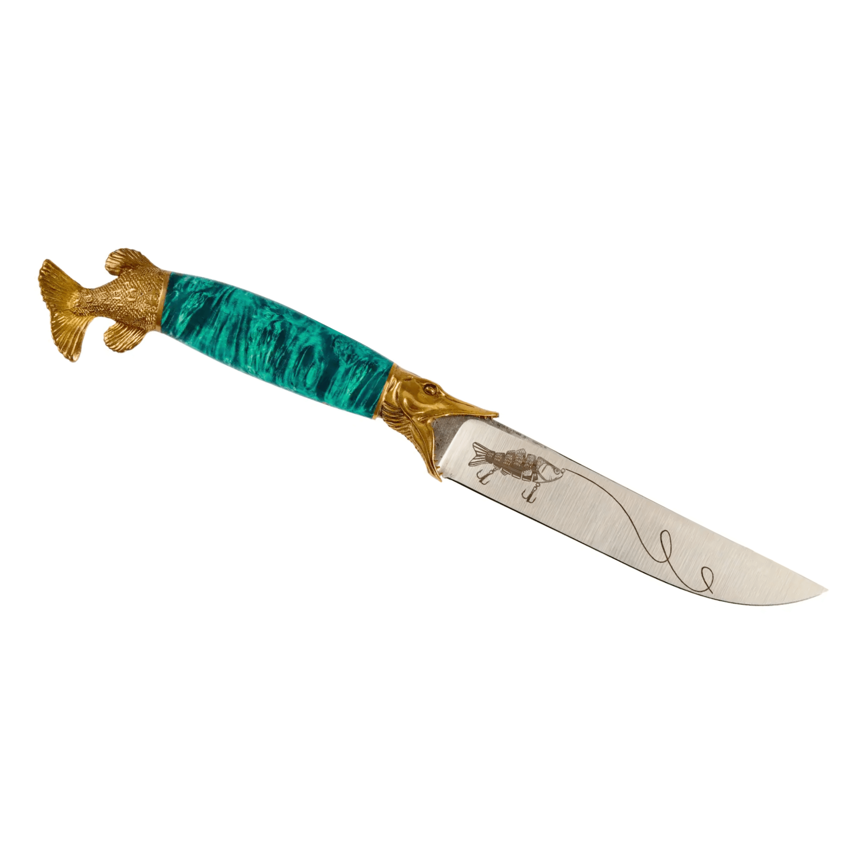 Fisherman's Pike Design Utility Knife For Men