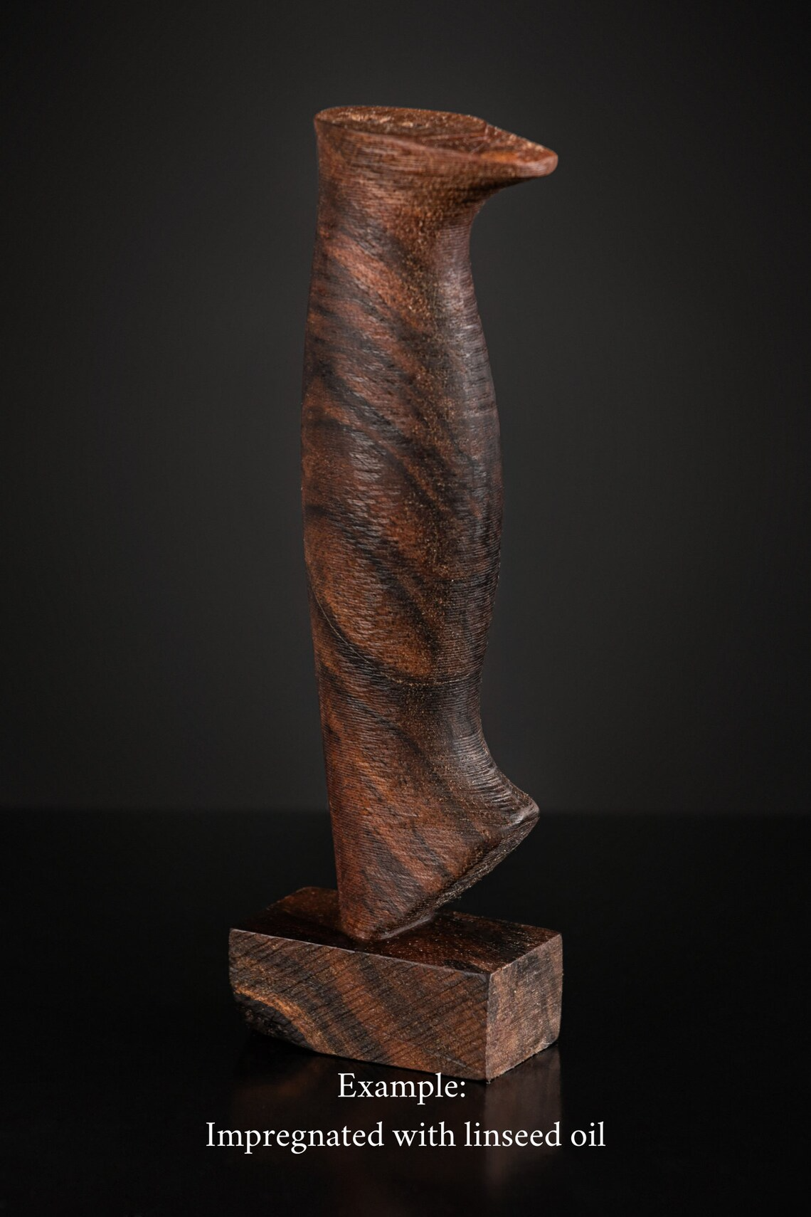 black walnut knife handle