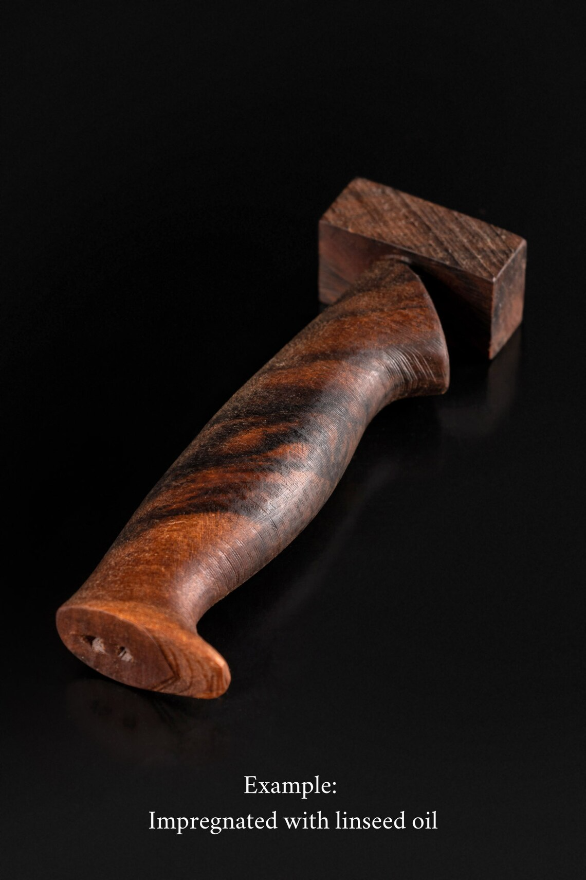 black walnut knife handle