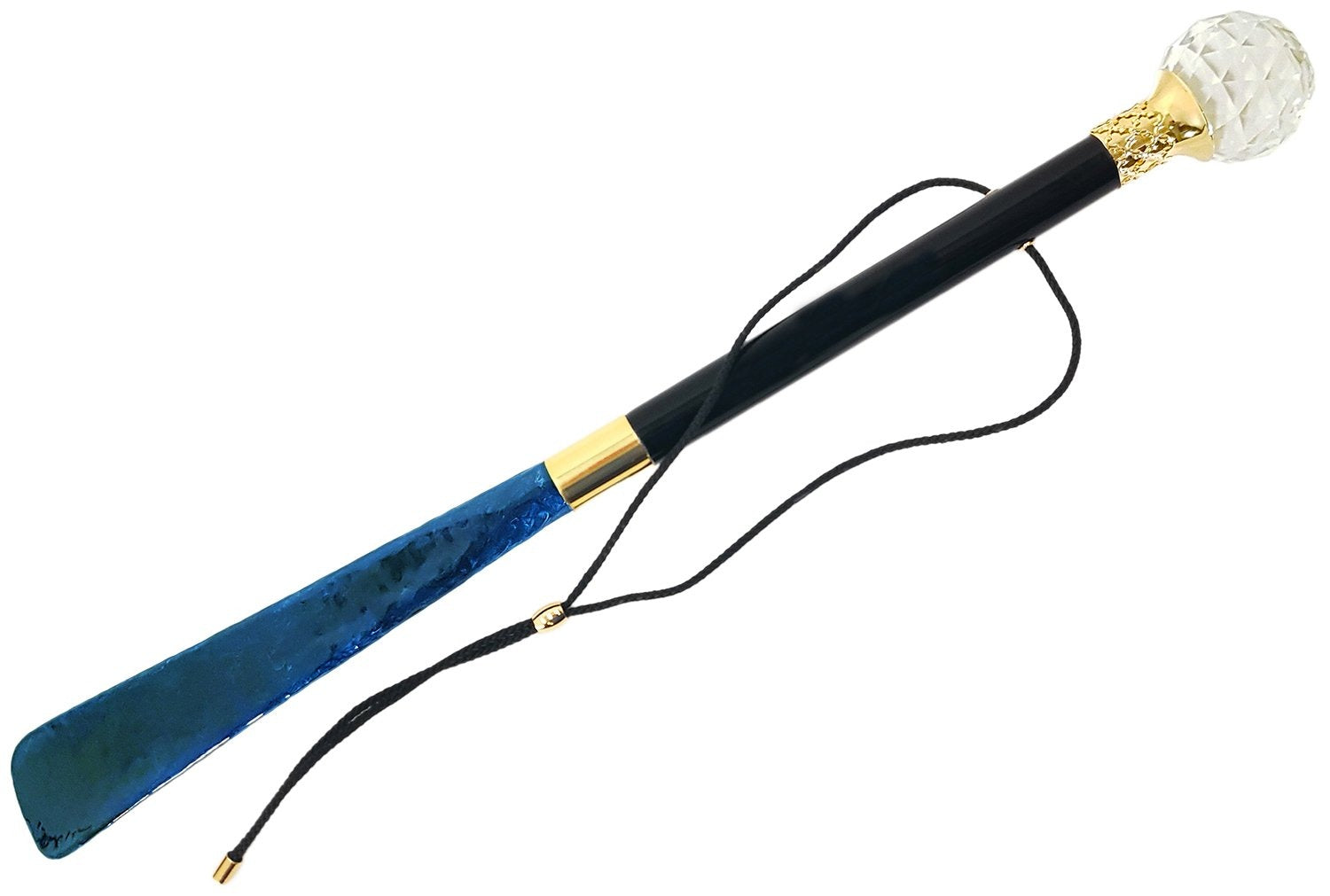 Elegant Italian Shoehorn with Large Swarovski Crystal Accent