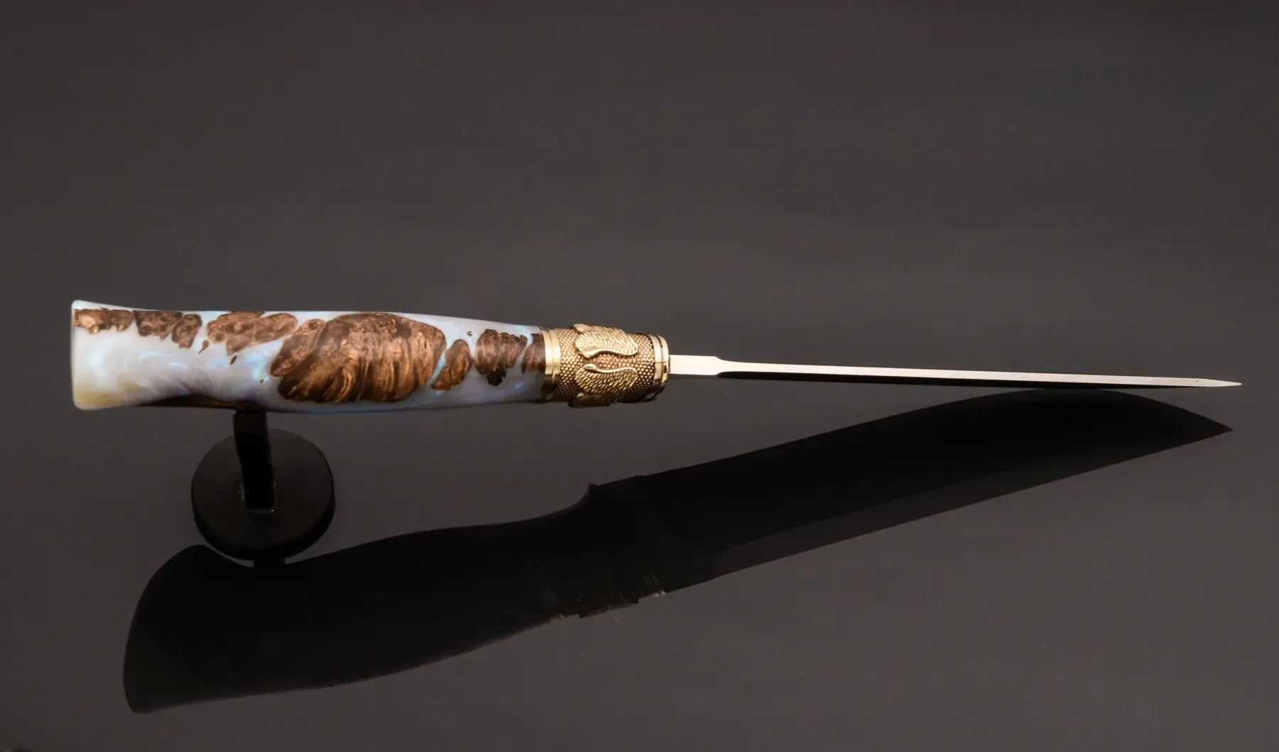 maple burl wood knife handle