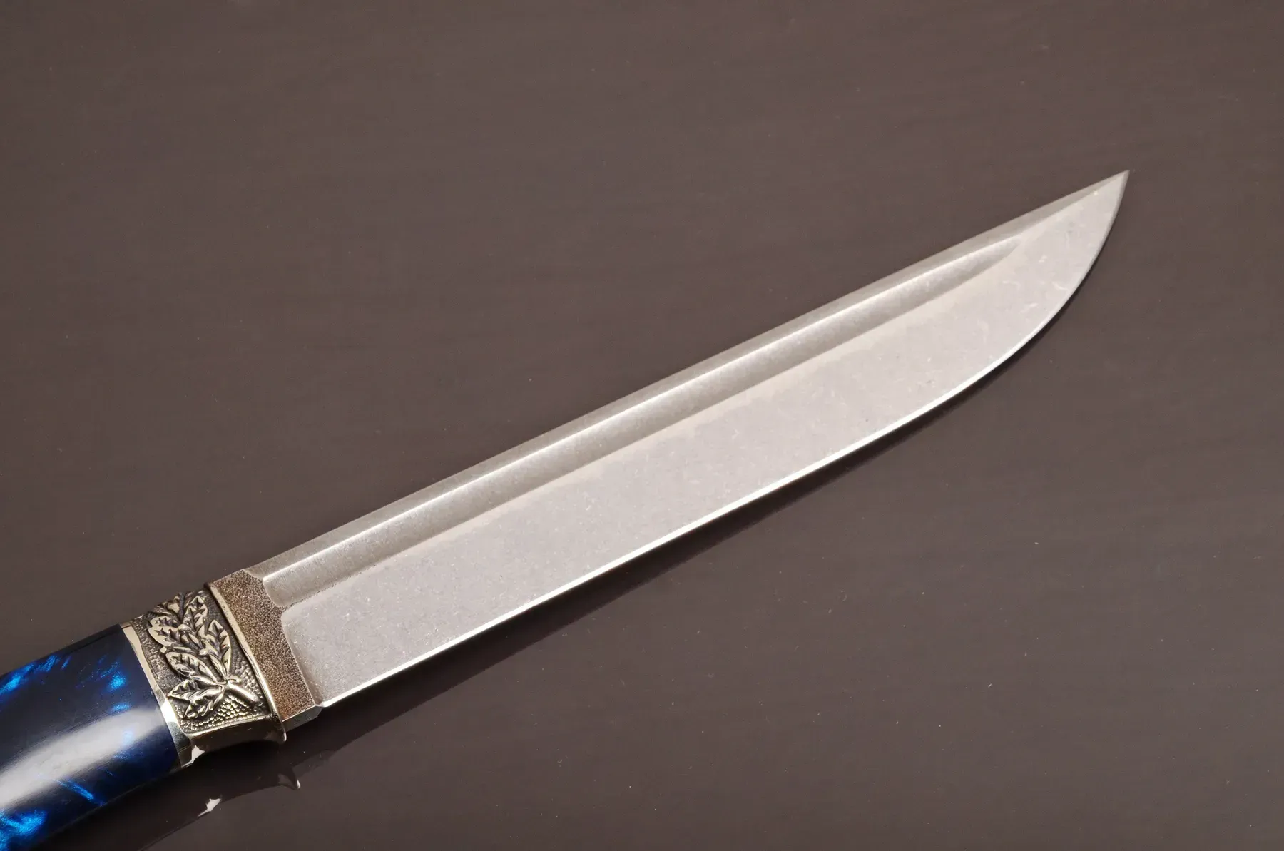 Handmade N690 Steel Hunting Knife with Owl Pommel Design