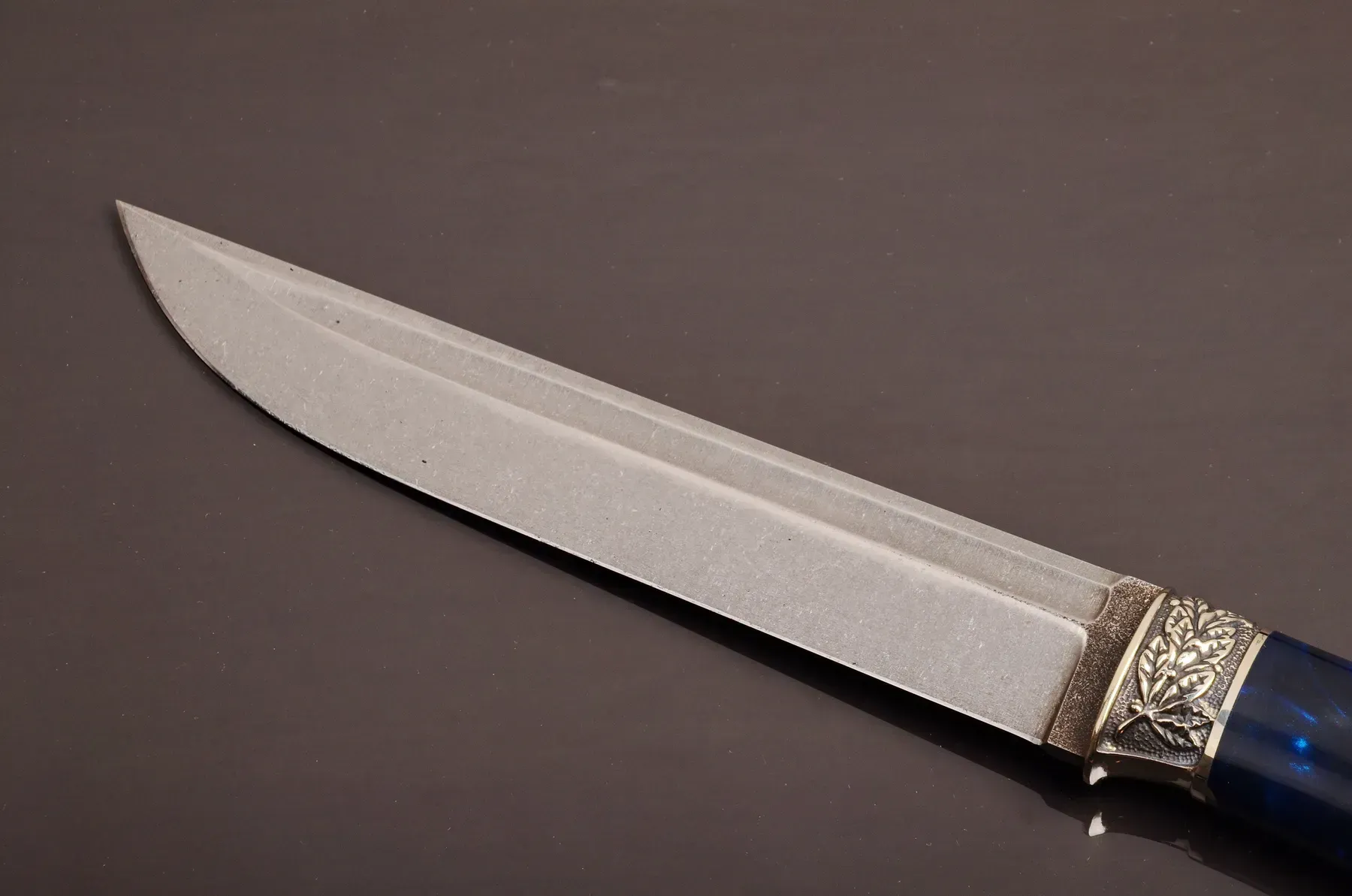 Handmade N690 Steel Hunting Knife with Owl Pommel Design