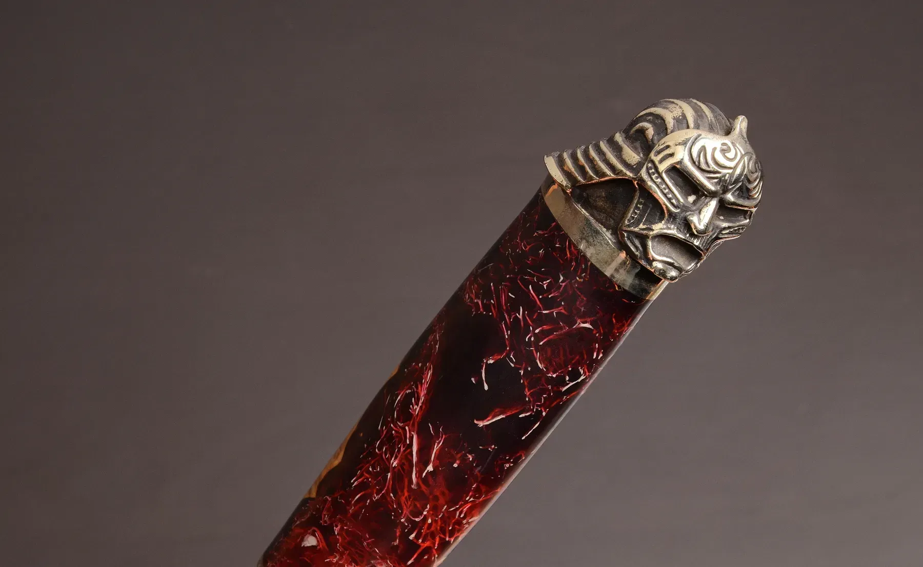 Handcrafted Tanto Knife with Damascus Steel Blade and Hybrid Handle
