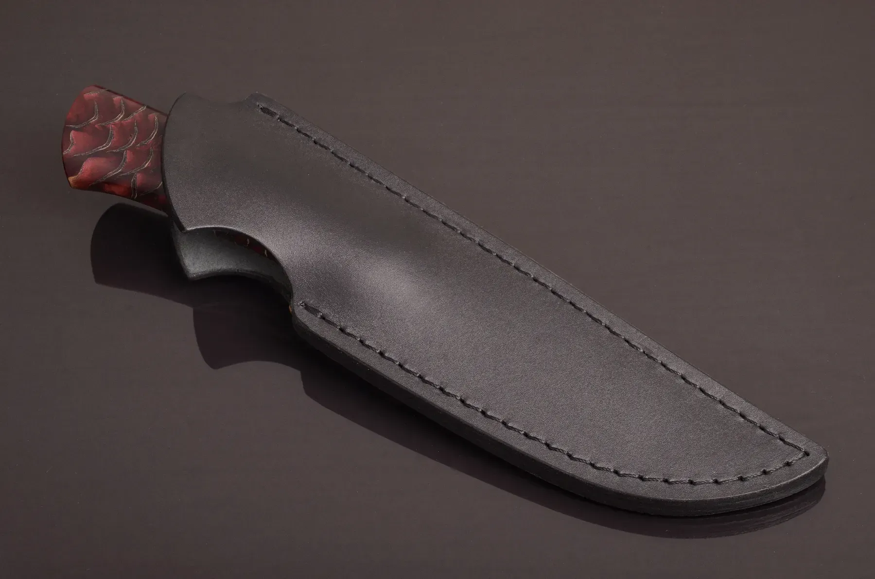 Handmade Designer Knife with Stabilized Hornbeam Handle - Elegant Knives