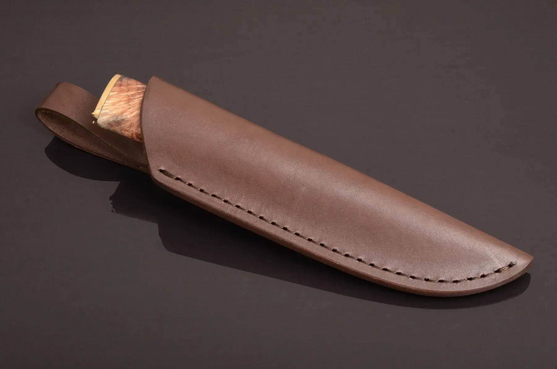 Luxury Handmade Damascus Steel Knife with Maple Burl Handle