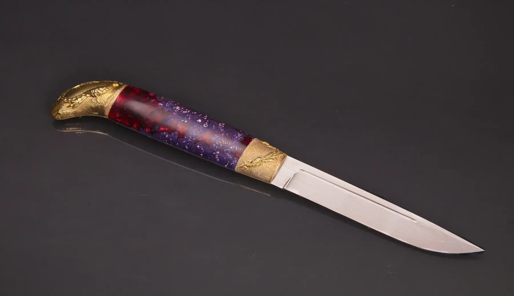 Finnish Puukko-Style Knife N690 Steel with Pheasant Design