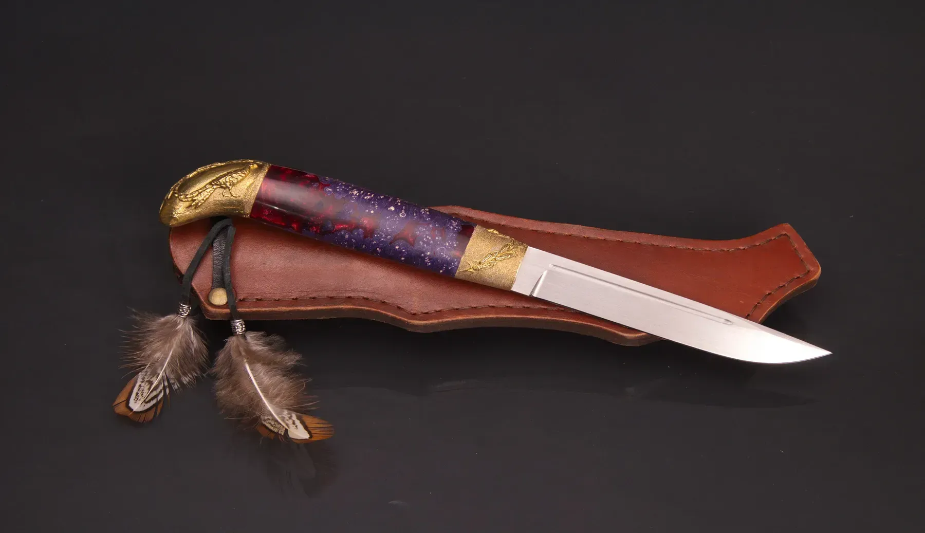 Finnish Puukko-Style Knife N690 Steel with Pheasant Design