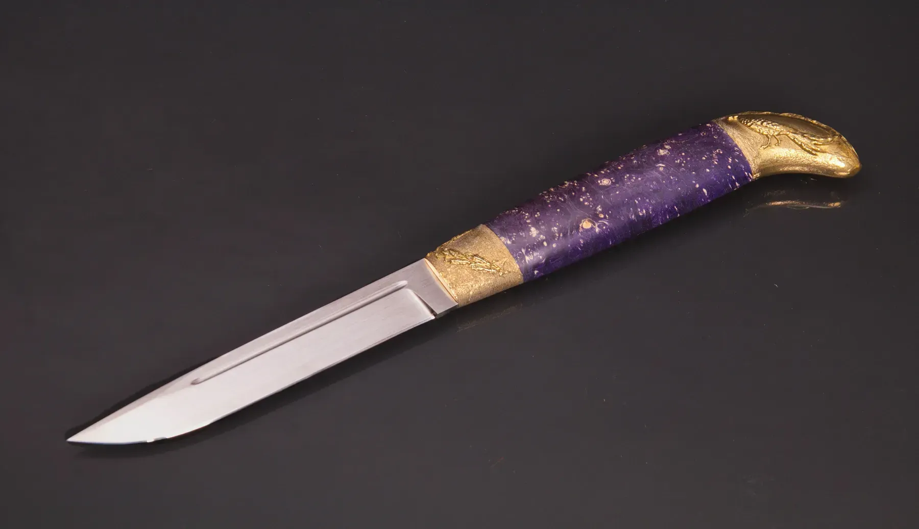 Finnish Puukko-Style Knife N690 Steel with Pheasant Design