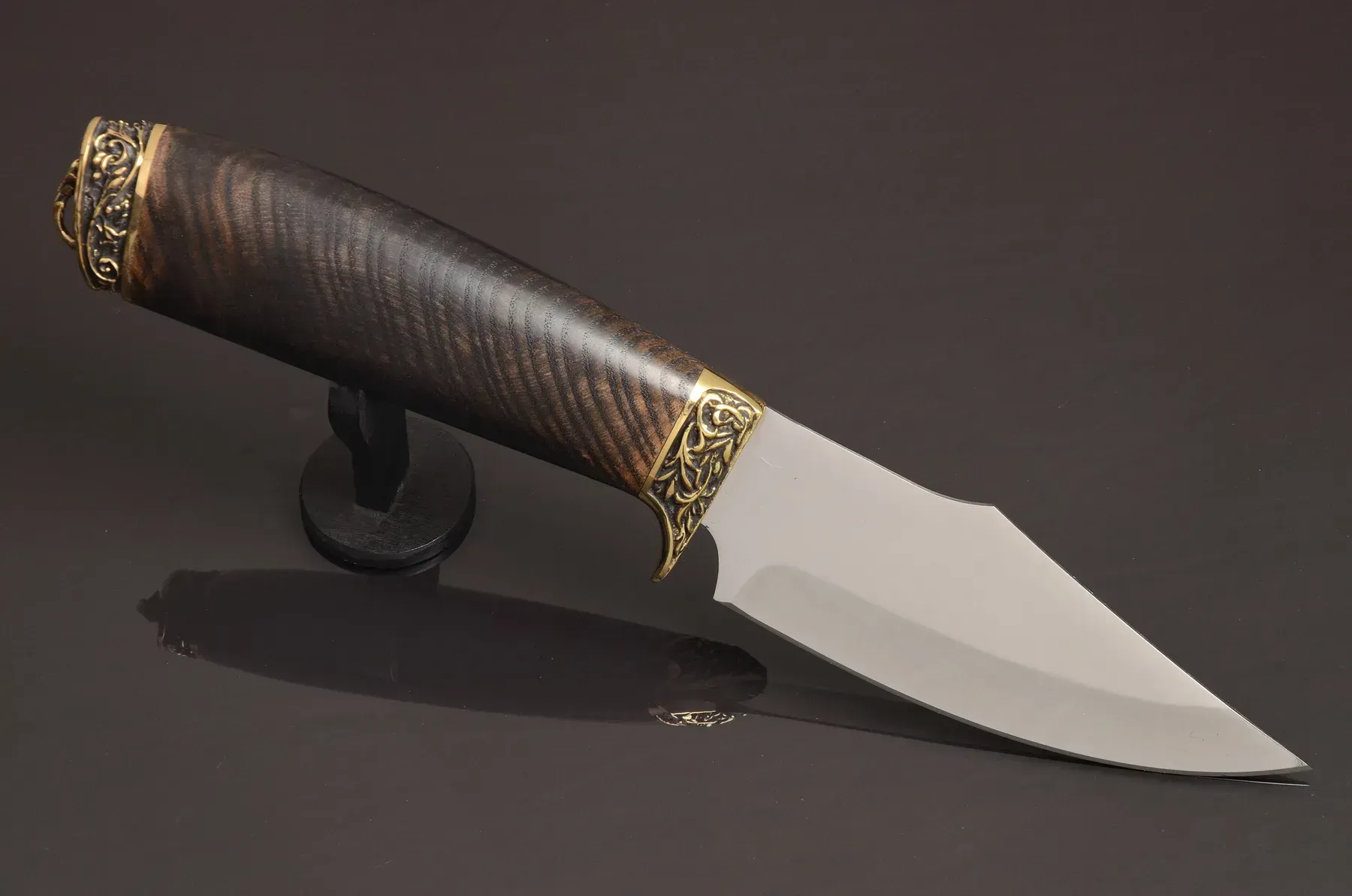Compact Stainless Steel Knife 50X14MF with Hornbeam Handle