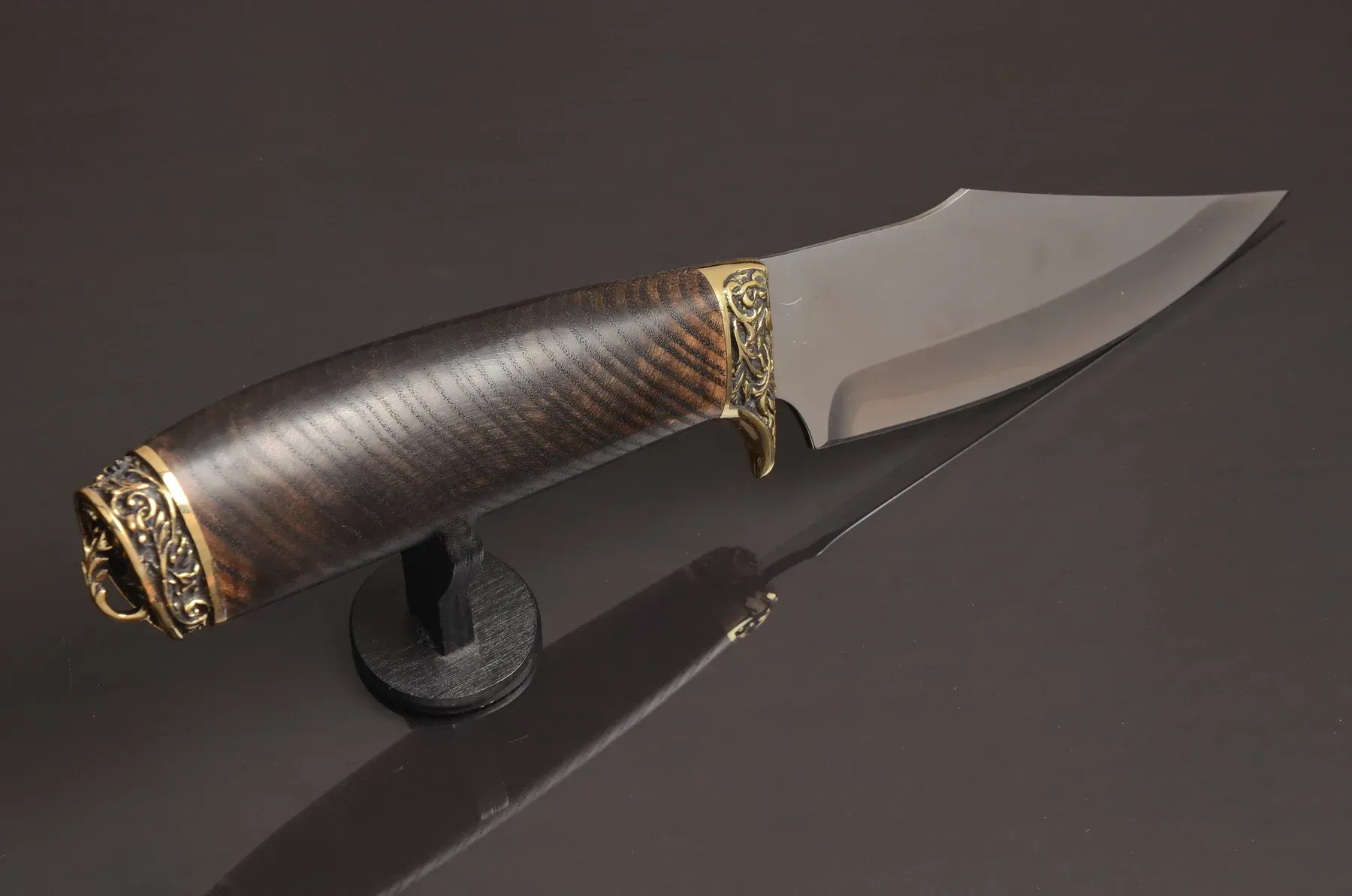 Compact Stainless Steel Knife 50X14MF with Hornbeam Handle