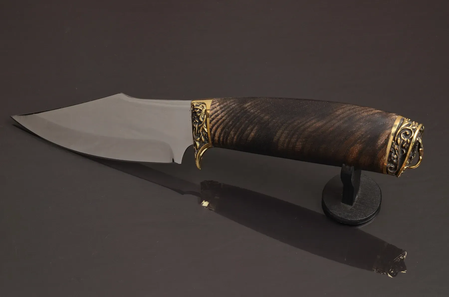 Compact Stainless Steel Knife 50X14MF with Hornbeam Handle