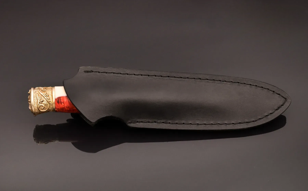 Handmade Knife – N690 Steel with Stabilized Maple Burl Handle - Elegant Knives