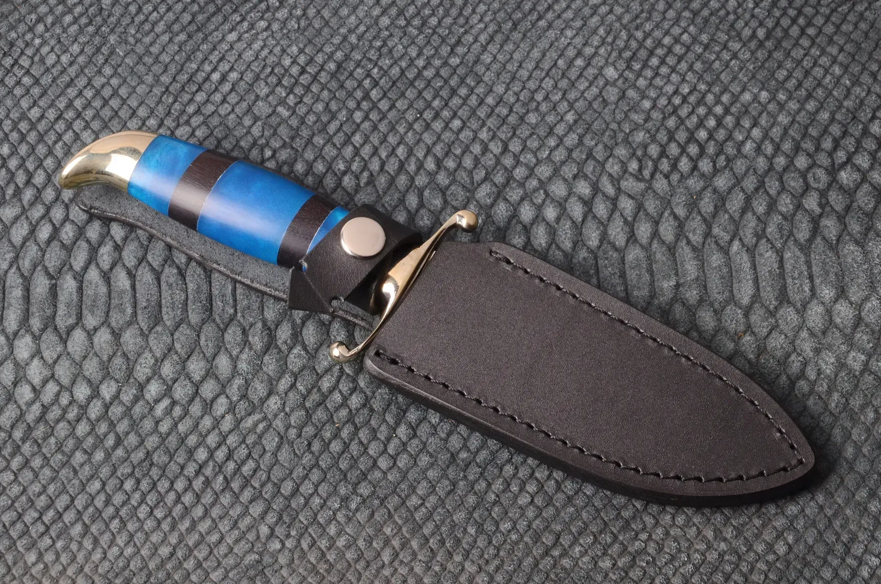 Designer Handmade Knife 50X14MF with Bog Oak and Acrylic Handle