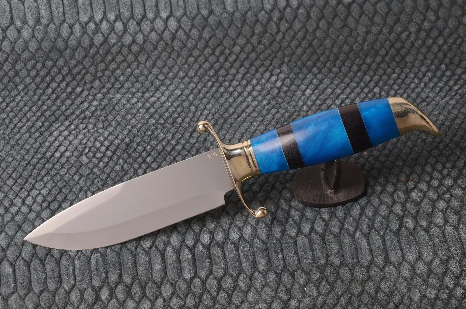 Designer Handmade Knife 50X14MF with Bog Oak and Acrylic Handle