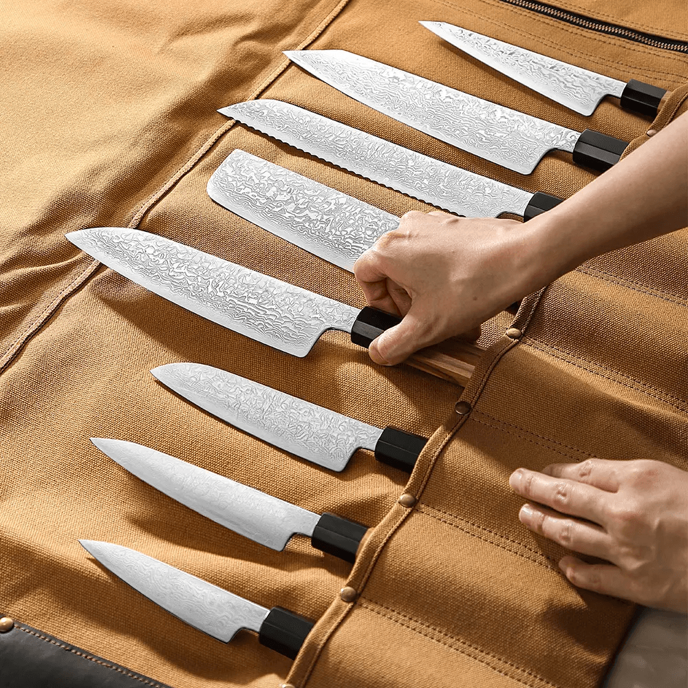 Professional Canvas Knife Roll Case – 8 Slots
