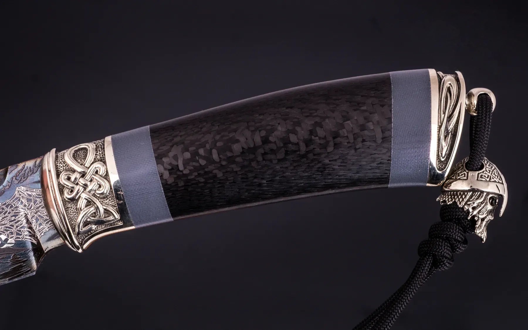 custom gift damascus knife engraving