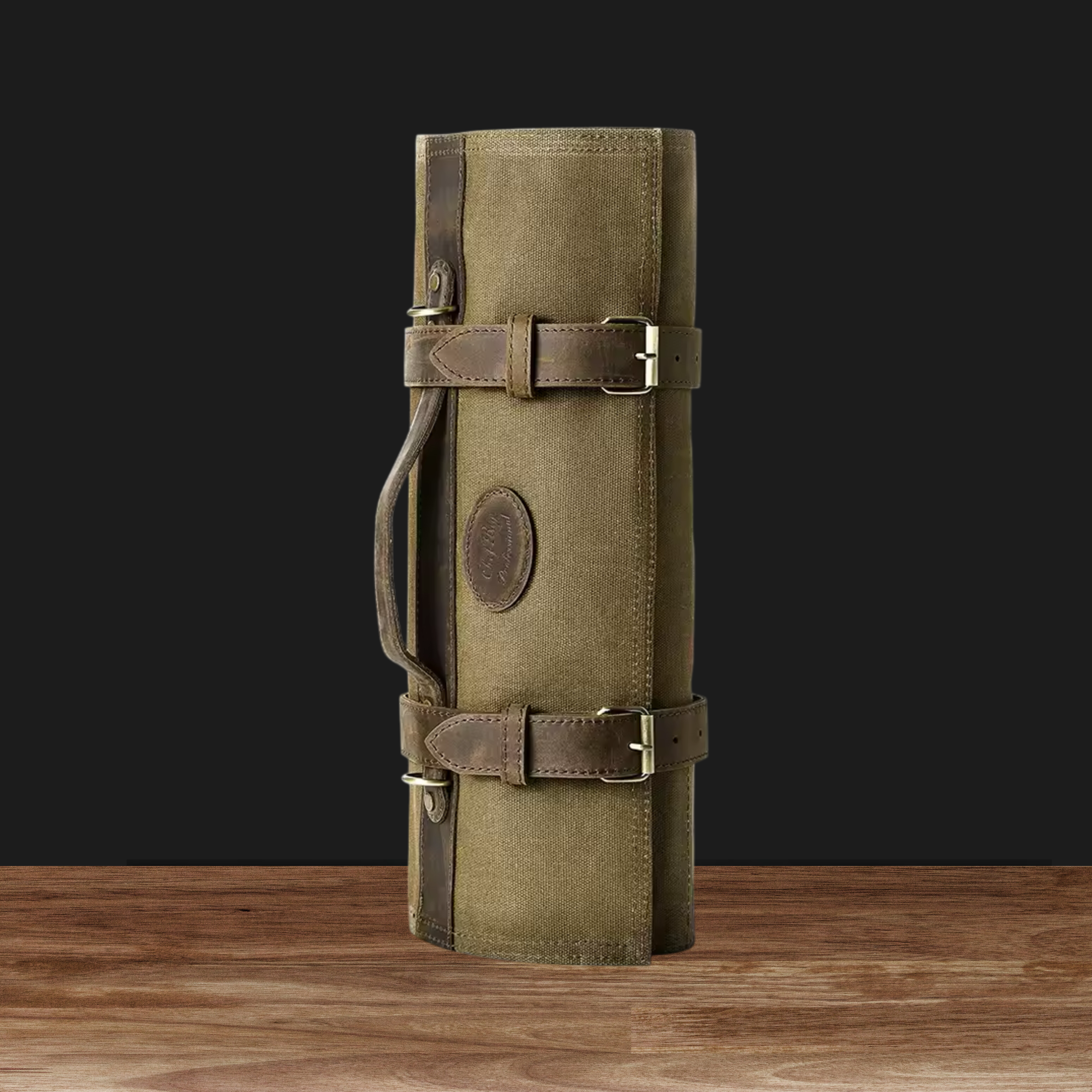 Waxed Canvas Knife Roll Bag