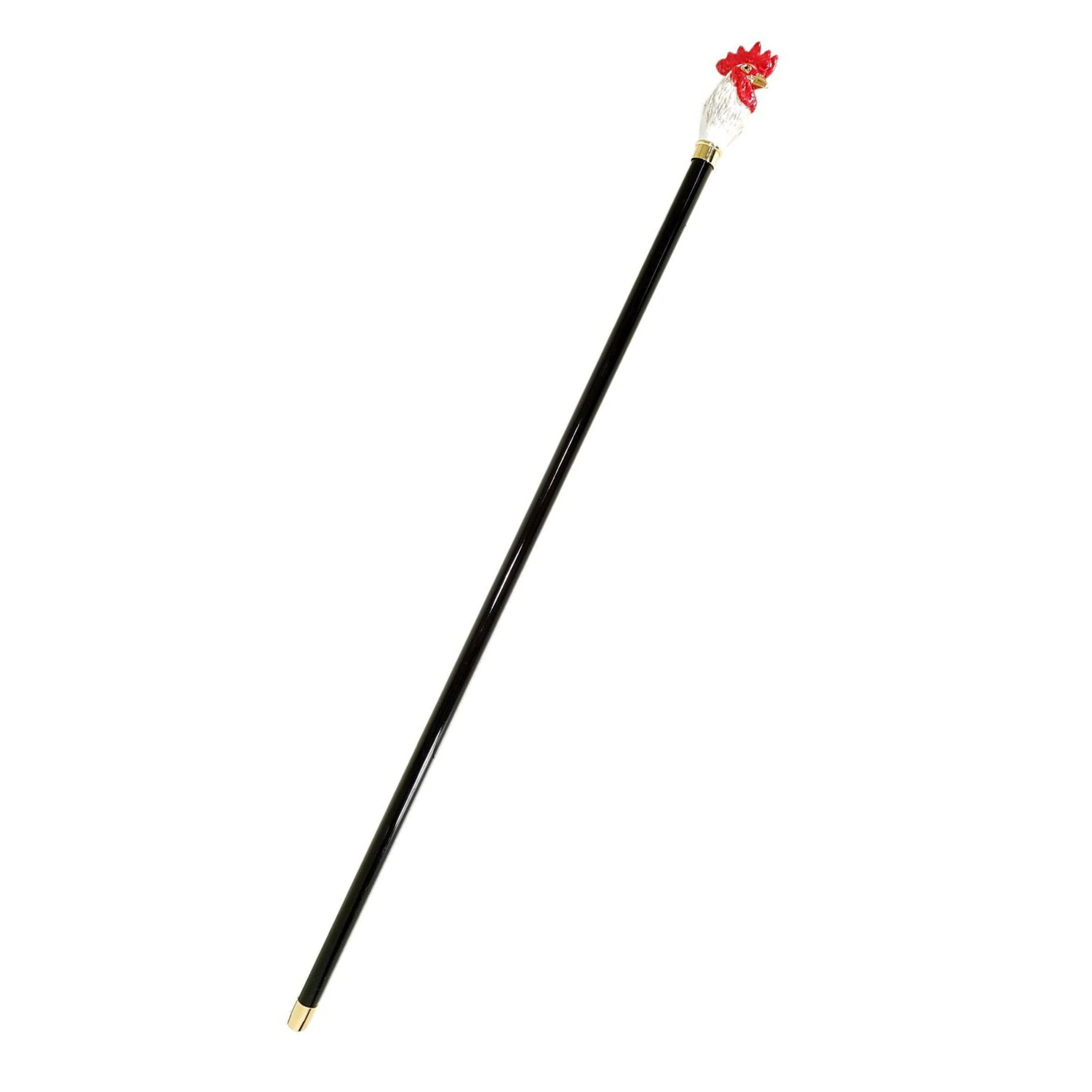 Luxury Gold Rooster Walking Cane – 24K Gold-Plated Art Cane