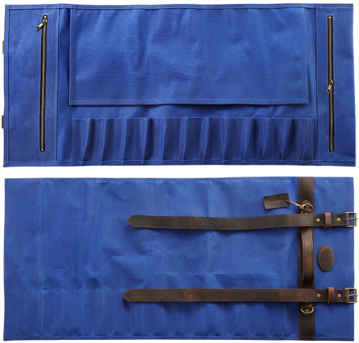 Durable Canvas & Leather Knife Roll