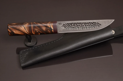 Handmade Yakut Knife – Damascus Steel Blade with Acrylic Handle - Elegant Knives
