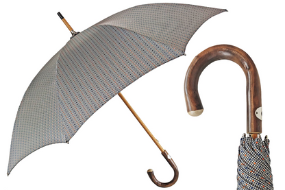 Men's Umbrella with Peeled Chestnut Wood Handle – Handmade in Italy