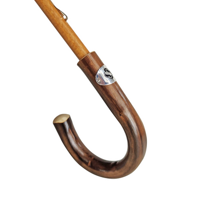 Men's Umbrella with Peeled Chestnut Wood Handle – Handmade in Italy